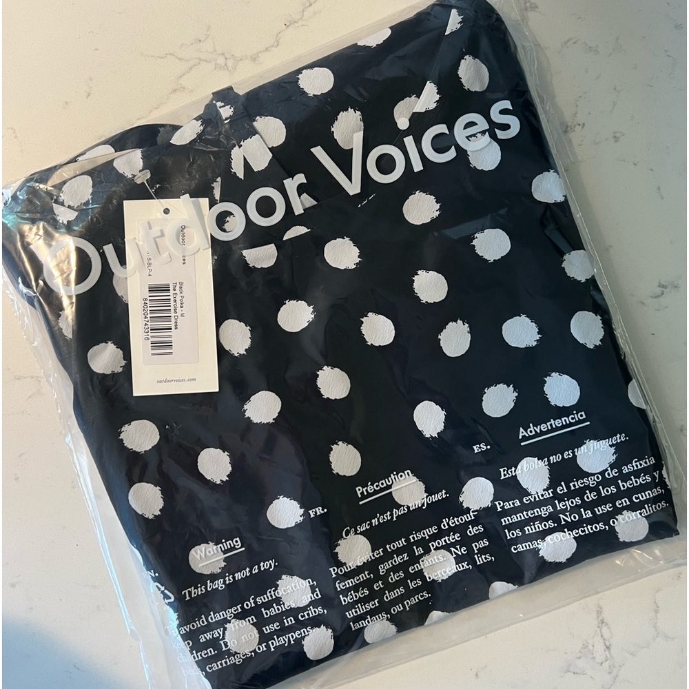 Outdoor Voices Black and White Polka Dot Strappy Dress - Picture 3 of 3